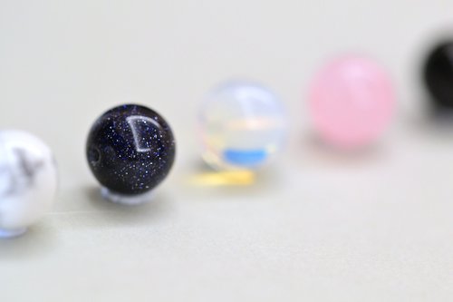 Spinning Planet with 12mm Gemstone / Natural Stone Necklace