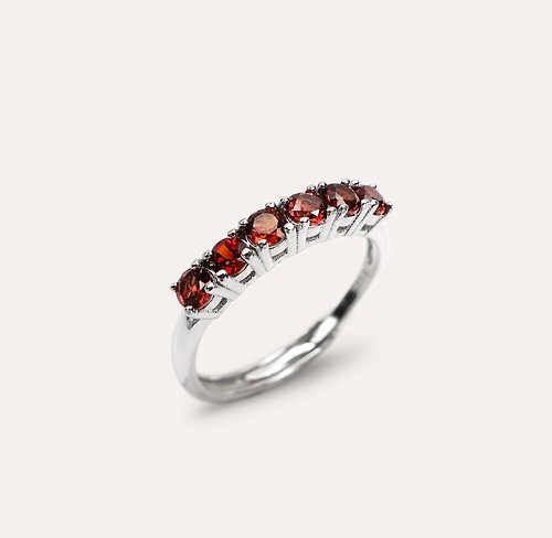 安的珠寶 AND Jewel AND 石榴石 紅色 圓形 3mm 戒指 和諧系列 Rely 天然寶石