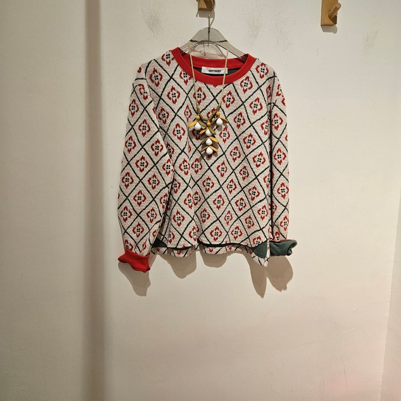 2025fw 花花top - 女上衣/長袖上衣 - 其他材質 