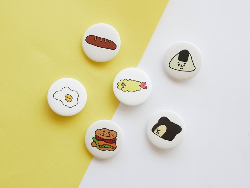 Food series badge / big hair billowing - Badges & Pins - Plastic Multicolor