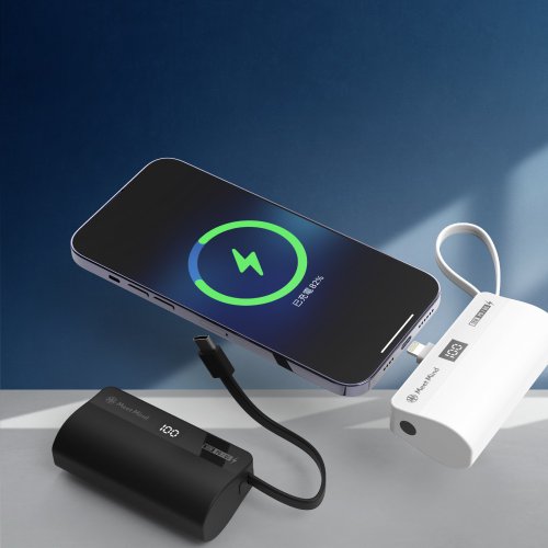 Meet Mind 臺灣 5000mAh 直插式行動電源 (C+L雙接頭+Type-C自帶線)-有標示wh