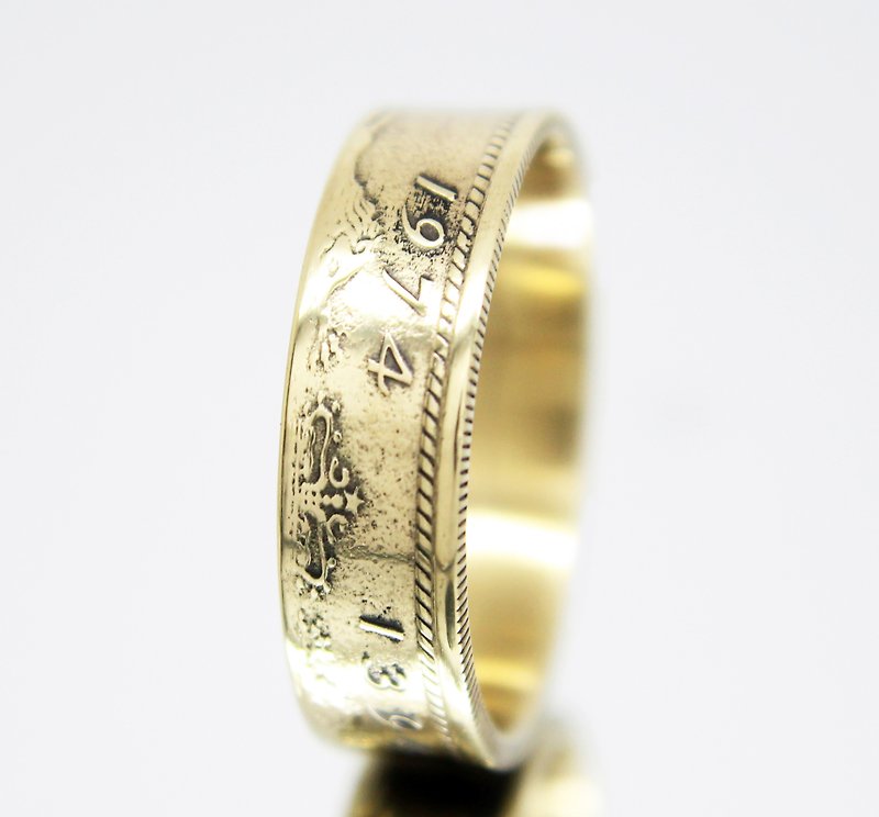 Morocco Coin Ring 20 centimes 1394 (1974), Moroccan ring, coin ring for men - 戒指 - 其他金屬 