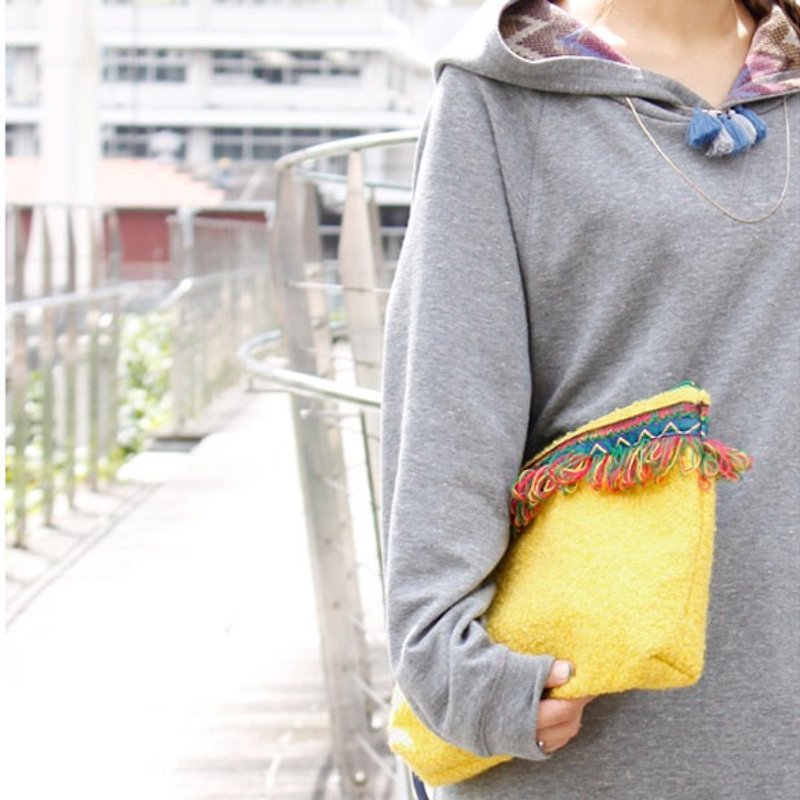 ☆ Palette ☆ 彡 Palette Bohemian Clutch Bag - Other - Polyester Yellow