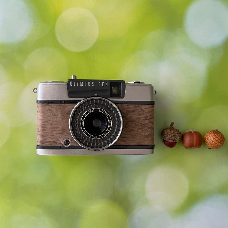 Tested - Fully Functional | Olympus Film Camera PEN EE-2 | Natural Walnut - กล้อง - โลหะ สีนำ้ตาล