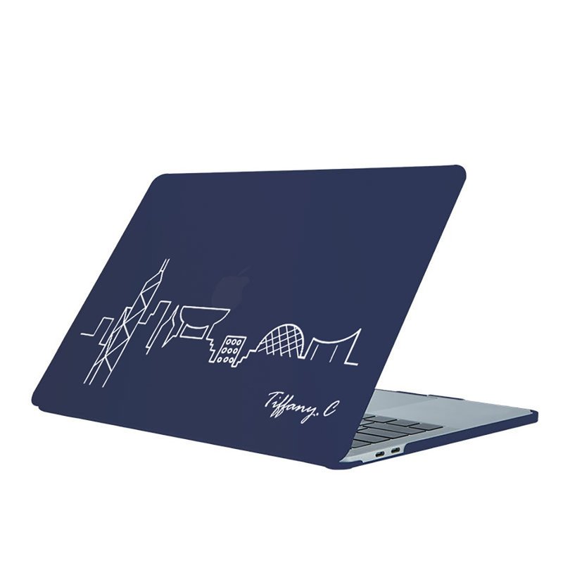 【Customization】【Hong Kong Night View (Custom Name)】Macbook Case Customization - Computer Accessories - Plastic Gray