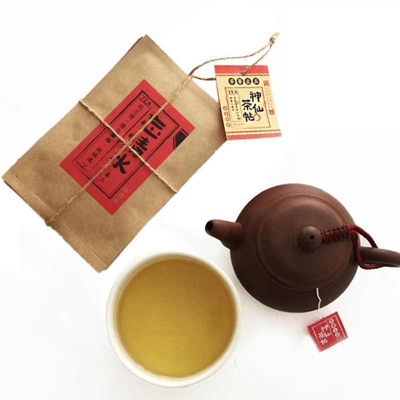 Shenxian Tea Post-Wang Qing Shui-Fresh Green Tea-5 Packs - Tea - Paper Red