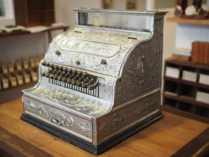 American 1897 silver special National large cash register is 123 years old - Items for Display - Other Metals Blue