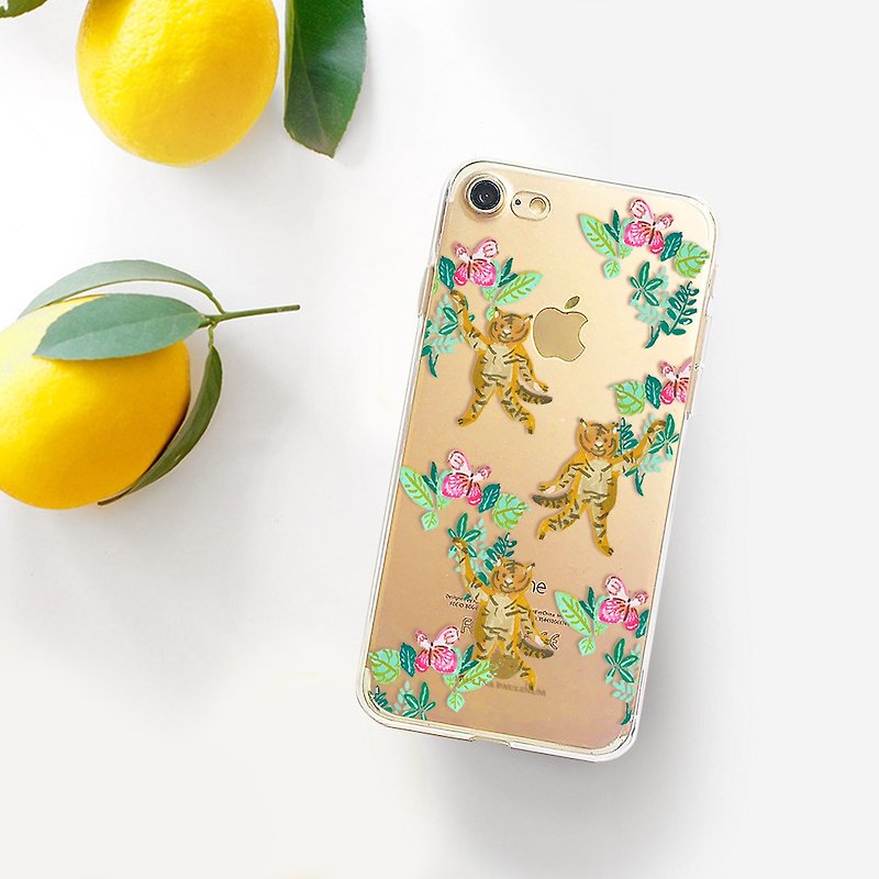 Animal clear phone case Floral clear iPhone 8 Case Animal phone Case Note8 case - Phone Cases - Plastic Pink
