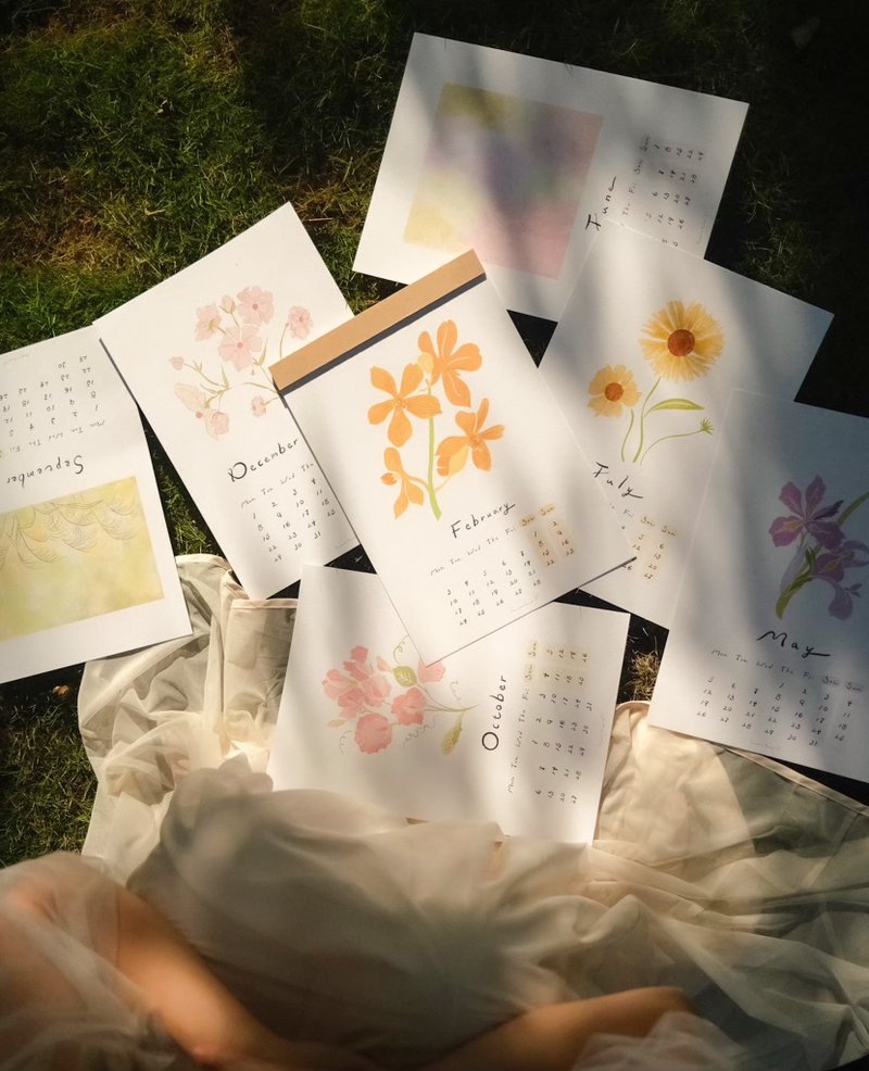 2025 soft flower planting calendar. Bottom cookies &. - ปฏิทิน - กระดาษ 