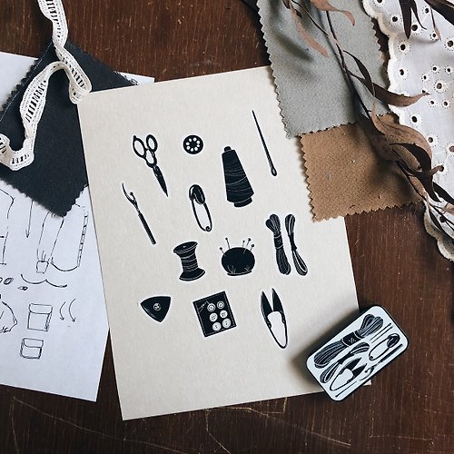 一口製衣 縫紉小物 - 鐵盒和紙貼紙