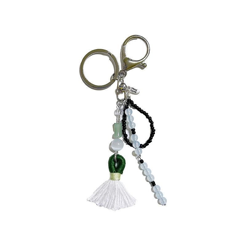 Tassel keyring beads key holder (white) - ที่ห้อยกุญแจ - วัสดุอื่นๆ หลากหลายสี
