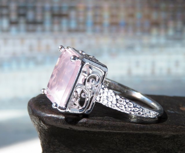 ローズクォーツ リング / Rose Quartz Ring - ショップ NATSU WORKS リング・指輪 - Pinkoi