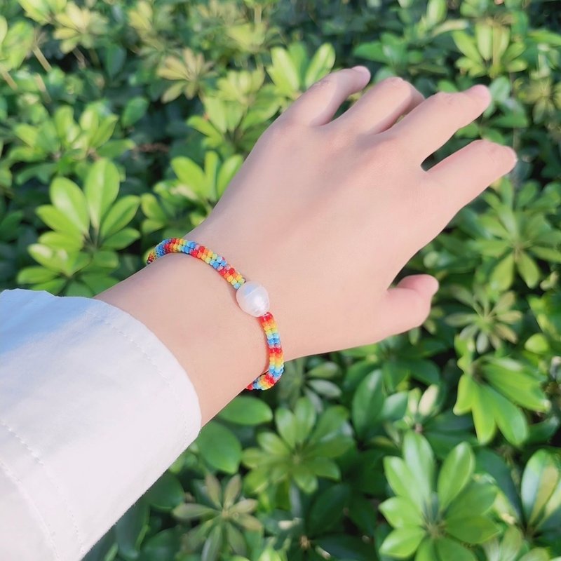zi2.rennt串珠|Seize the Rainbow|串珠手鍊 手作手鍊 - 手鍊/手環 - 玻璃 多色