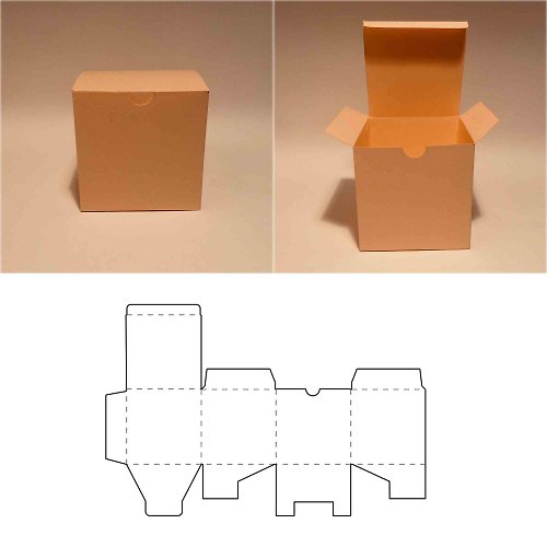 JustGreatPrintables Classic box template, simple box, square box, cube box, storage box, Cricut