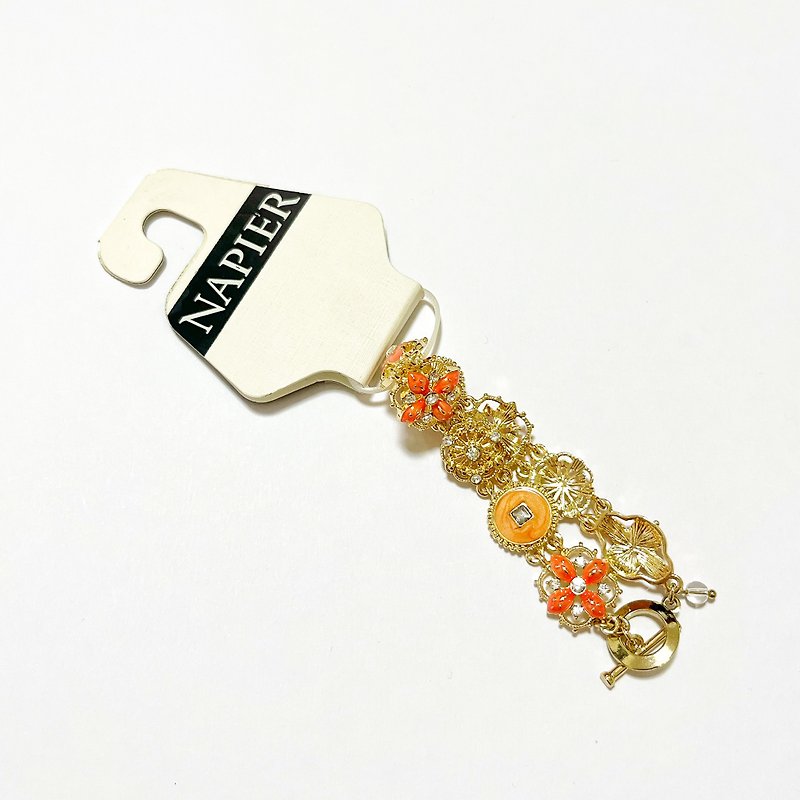 •DANIEL• Old European and American Napier orange flower bracelet - สร้อยข้อมือ - โลหะ หลากหลายสี