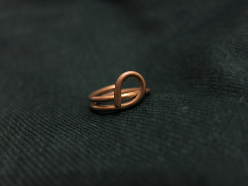 Hook hook brass ring - แหวนทั่วไป - ทองแดงทองเหลือง สีทอง