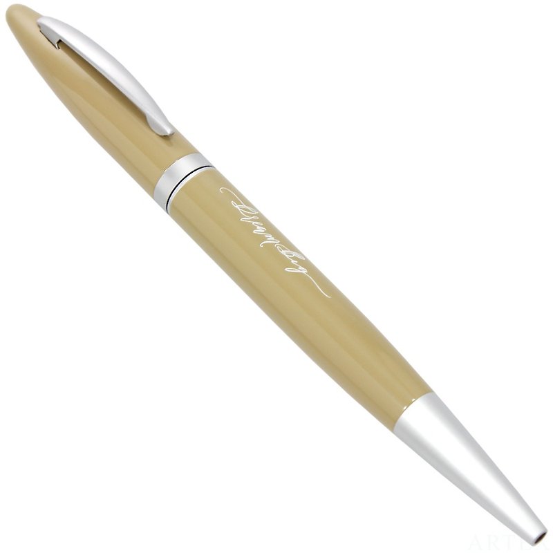 黄色のボールペンのARTEX寿命幸せ土地-DreamBig - 油性・ゲルインクボールペン - 金属 カーキ