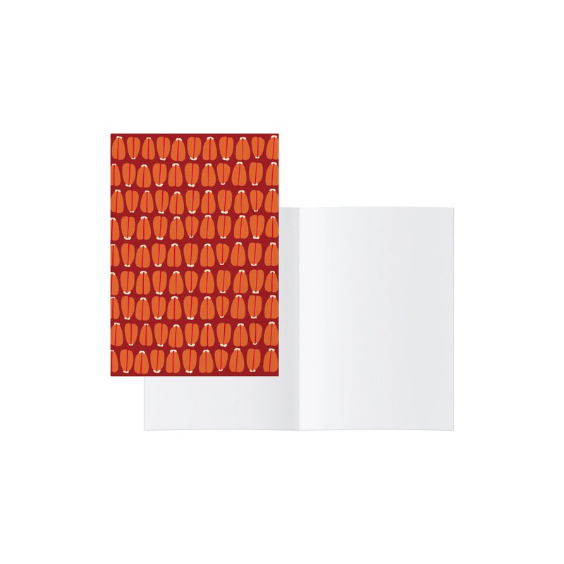 A5 blank notebook with mullet roe print - Notebooks & Journals - Paper Red