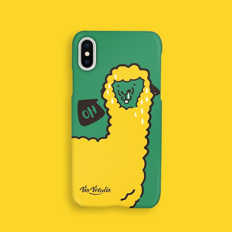 Snot Alpaca A Phone Case/iPhone - เคส/ซองมือถือ - พลาสติก สีเขียว