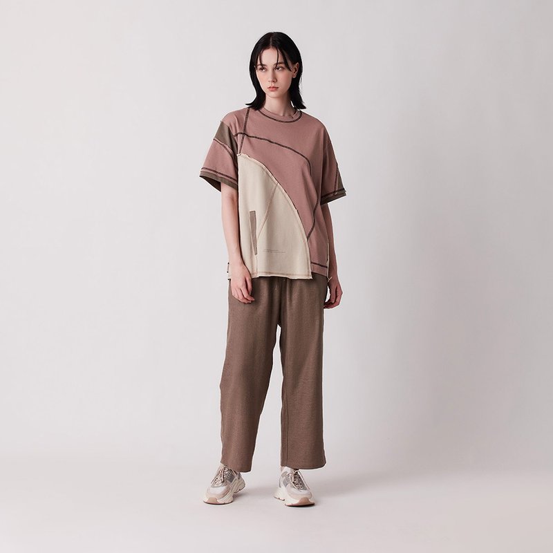 拼布純棉Tee - 女 T 恤 - 棉．麻 