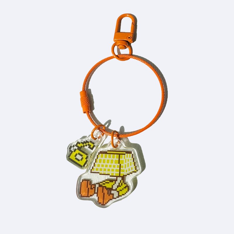 Nunu Chu Bubble Table Monster Keychain - ที่ห้อยกุญแจ - พลาสติก สีส้ม