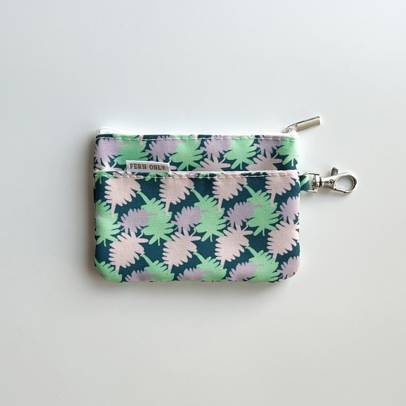 Fern Pattern Coin Purse 2.0 - Polypodium formosanum Bak. - Coin Purses - Cotton & Hemp Purple