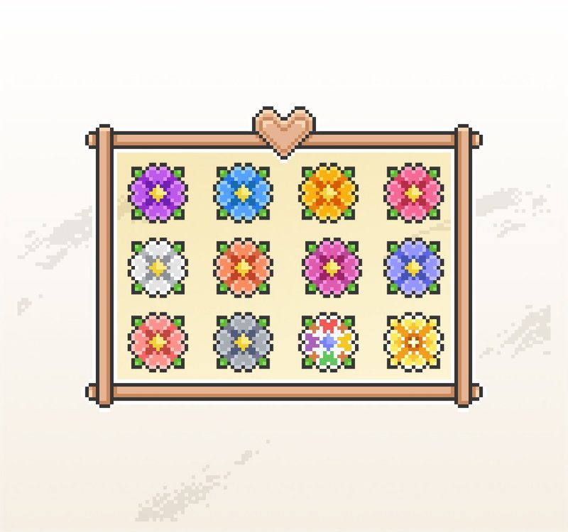 Twitch 訂閱者徽章 小奇點徽章 懷舊像素風 花朵 - Logo 設計/圖案設計 - 其他材質 