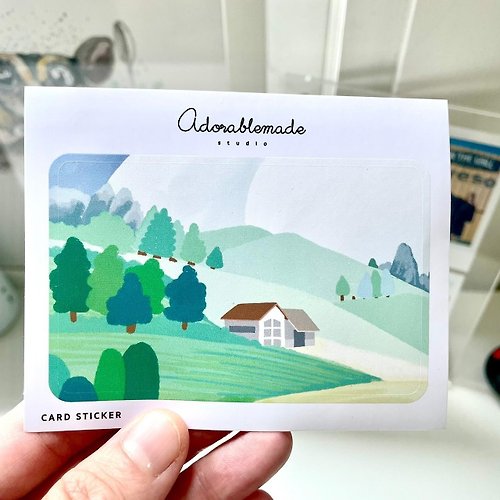 adorablemadeth Card sticker : Over the hill