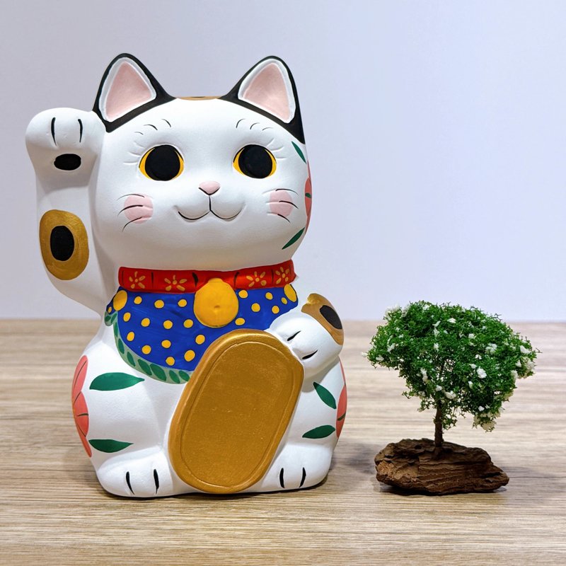 【梅香納財】日本谷中堂招財貓 | 松竹梅 - 擺飾/家飾品 - 瓷 橘色