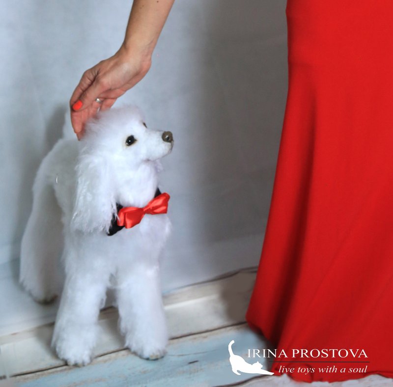 Poodle realistic plush toy - 公仔/玩偶 - 其他材質 白色