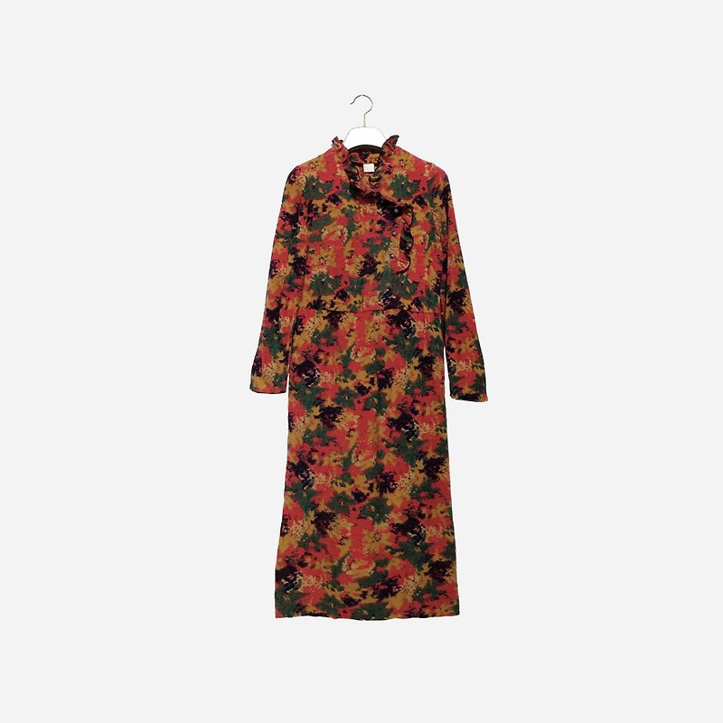 Dislocated vintage / woolen wave dress no.1279 vintage - ชุดเดรส - วัสดุอื่นๆ สีแดง