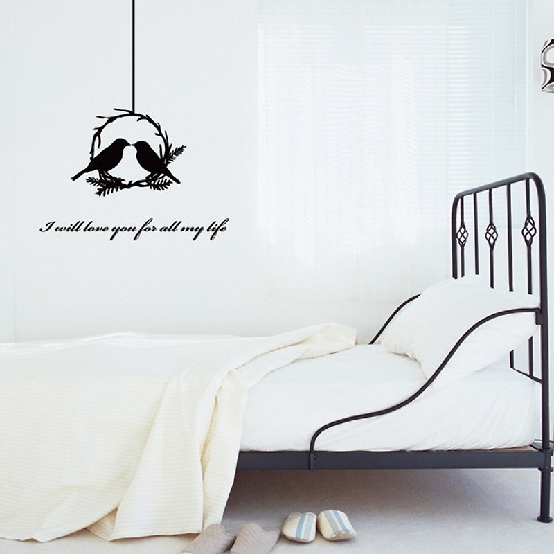 Smart Design Seamless wall stickers creative couple ◆ Bird (8 colors) - Wall Décor - Paper Red