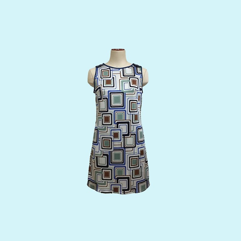 retro one-piece dress sandra - 連身裙 - 聚酯纖維 多色