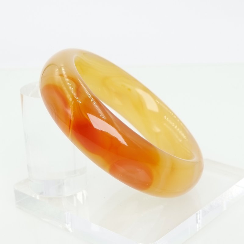 Poly Gold Jewelry-Natural Agate Bracelet - สร้อยข้อมือ - หยก 