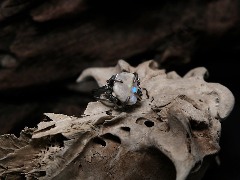 【Mountain Age】Distance II-Opal Ring - แหวนทั่วไป - เงิน สีเงิน