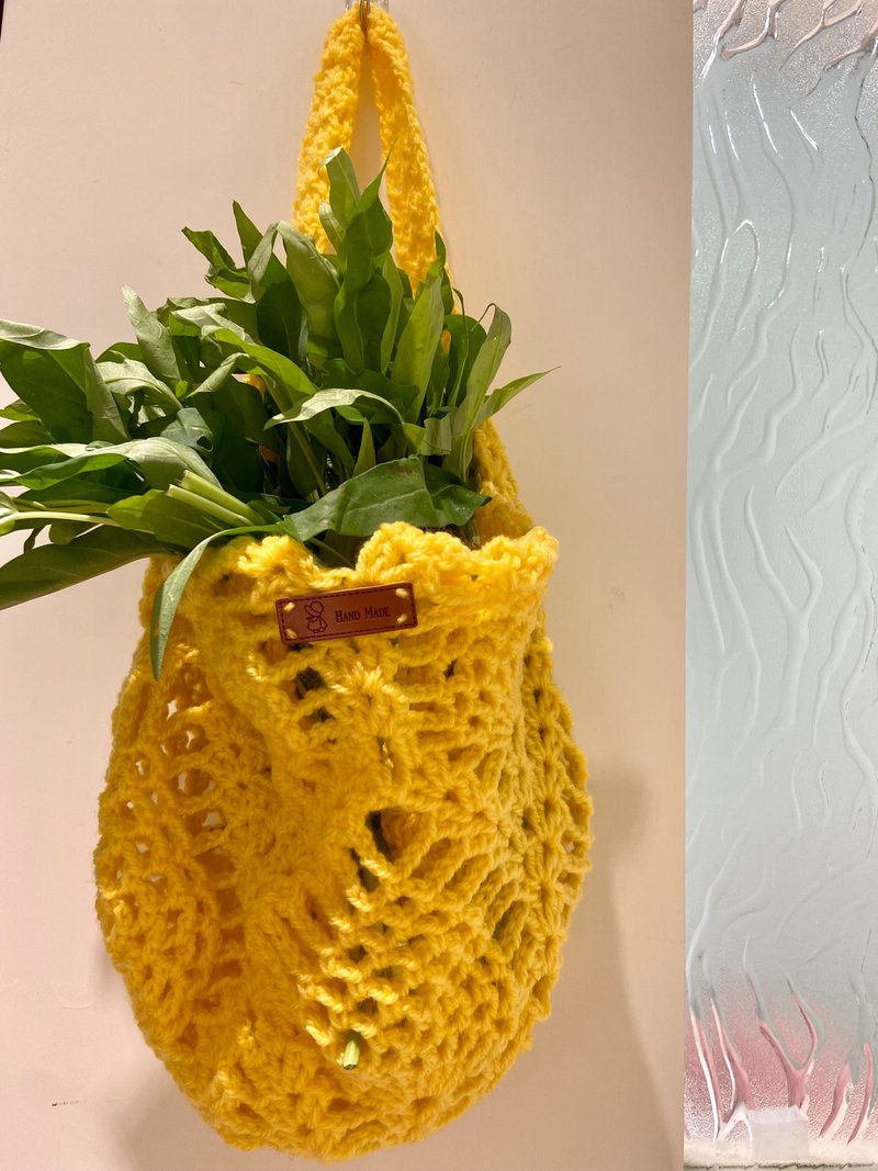 鳳梨花邊購物袋 環保購物袋 文青風 - 手拿包 - 棉．麻 