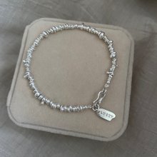 タイチェンマイブロークンシルバーハートブレスレット