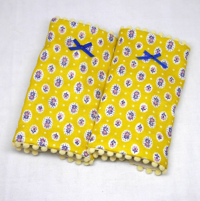 Japanese Handmade 8-layer-gauze droop sucking pads - Bibs - Cotton & Hemp Yellow