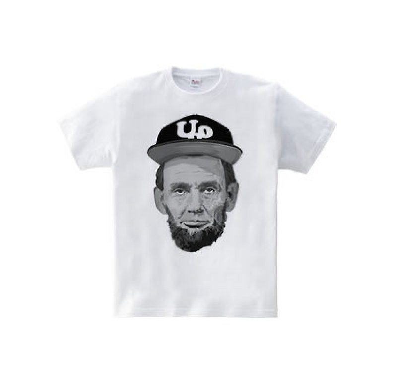 Abraham Lincoln Outdoor (5.6oz T-shirt) - Men's Sweaters - Cotton & Hemp White