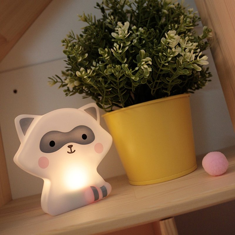 SomeShine有亮點 造型扁燈-浣熊 - 燈具/燈飾 - 其他材質 白色