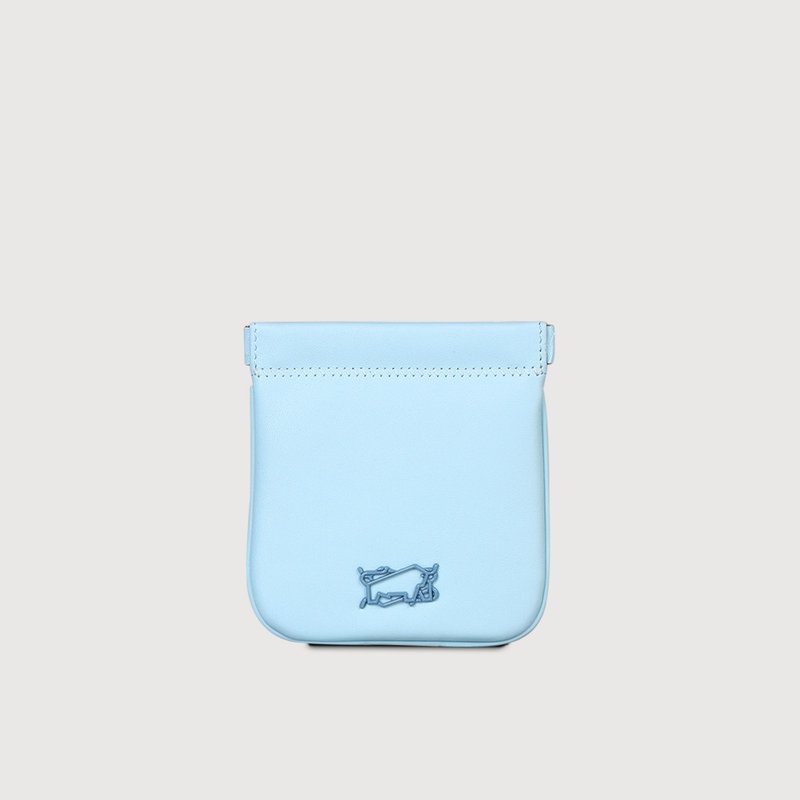 [Free upgrade gift packaging] Pengma's universal bag-ice blue/BF825-710-GB - กระเป๋าใส่เหรียญ - หนังแท้ สีน้ำเงิน