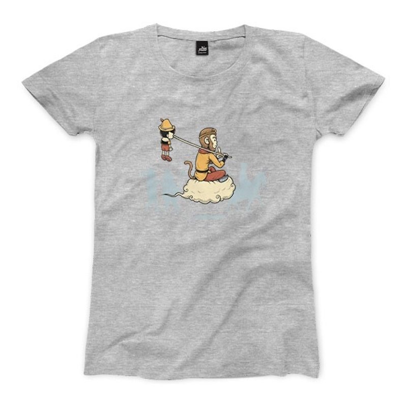 Monkey King Bar - Deep Heather Grey - Women's T-Shirt - เสื้อยืดผู้หญิง - ผ้าฝ้าย/ผ้าลินิน 