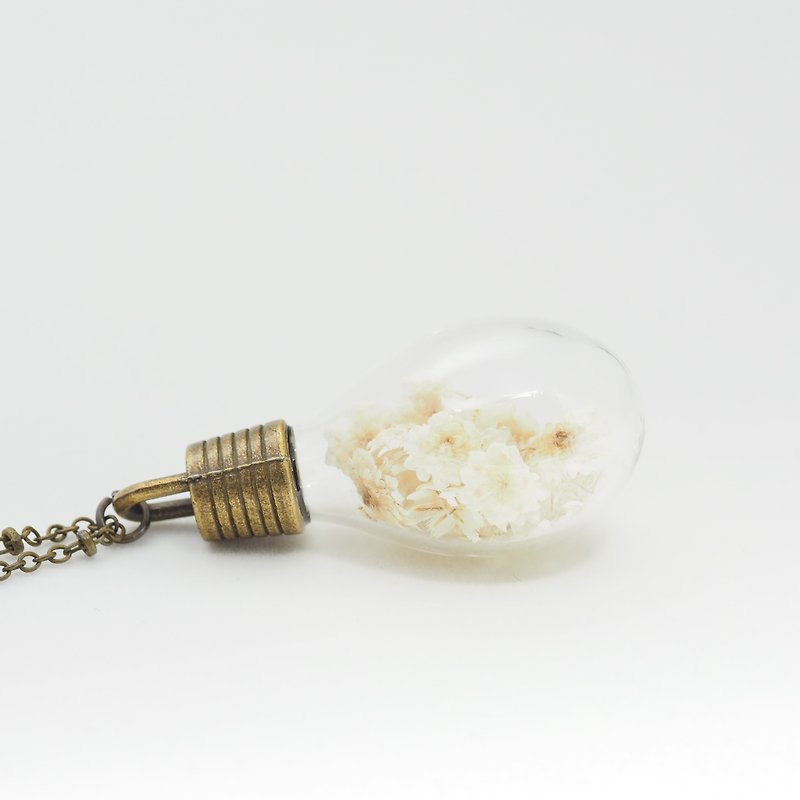 OMYWAY Handmade - Glass Globe Necklace - สร้อยติดคอ - แก้ว สีเงิน