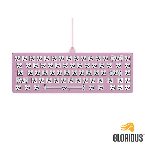 Glorious 官方授權旗艦館 Glorious GMMK 2 Compact 65% DIY模組化機械鍵盤套件 - 粉