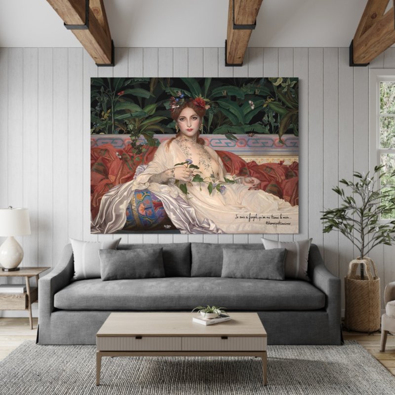 法國VOGLIO BENE阿爾拜德 超大型掛畫/掛布/壁掛/裝飾畫 文藝復興 - 海報/掛畫/掛布 - 聚酯纖維 粉紅色