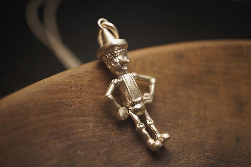 925 Sterling Silver Puppet Pendant - Necklaces - Sterling Silver Silver