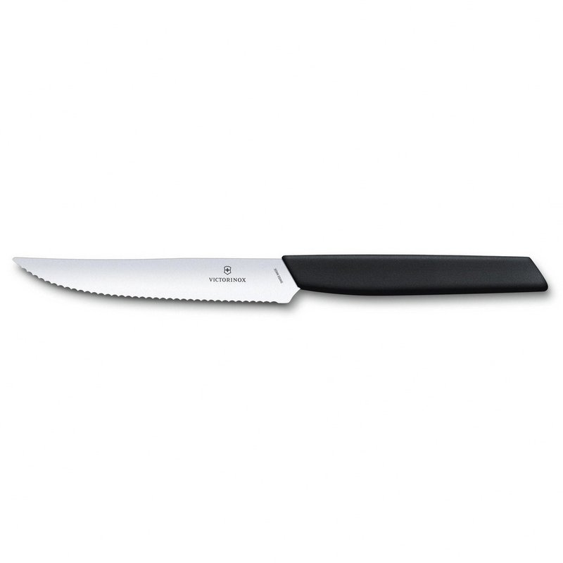 VICTORINOX 瑞士維氏 Swiss Modern 牛排刀 12cm 黑 6.9003.12W - 露營用品 - 不鏽鋼 黑色