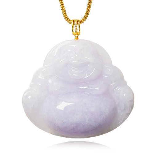 正佳珠寶 Gemsrich Jewelry 【正佳珠寶】翡翠 頂級芙蓉地紫羅蘭 彌勒大肚佛 18.8g 天然A貨