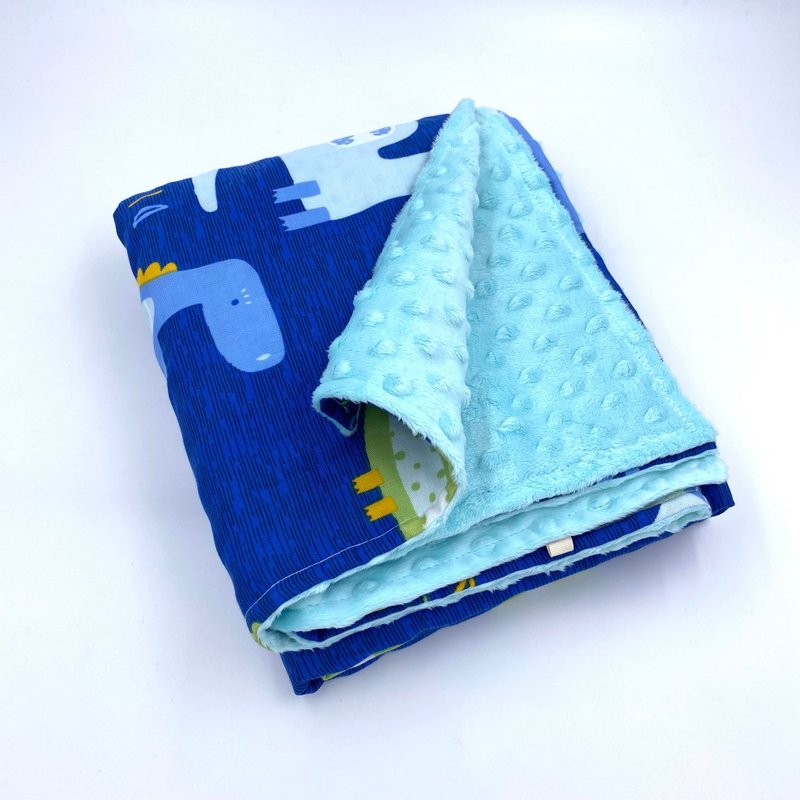 Big Dinosaur-Comma Quilt - Baby Gift Sets - Cotton & Hemp Blue