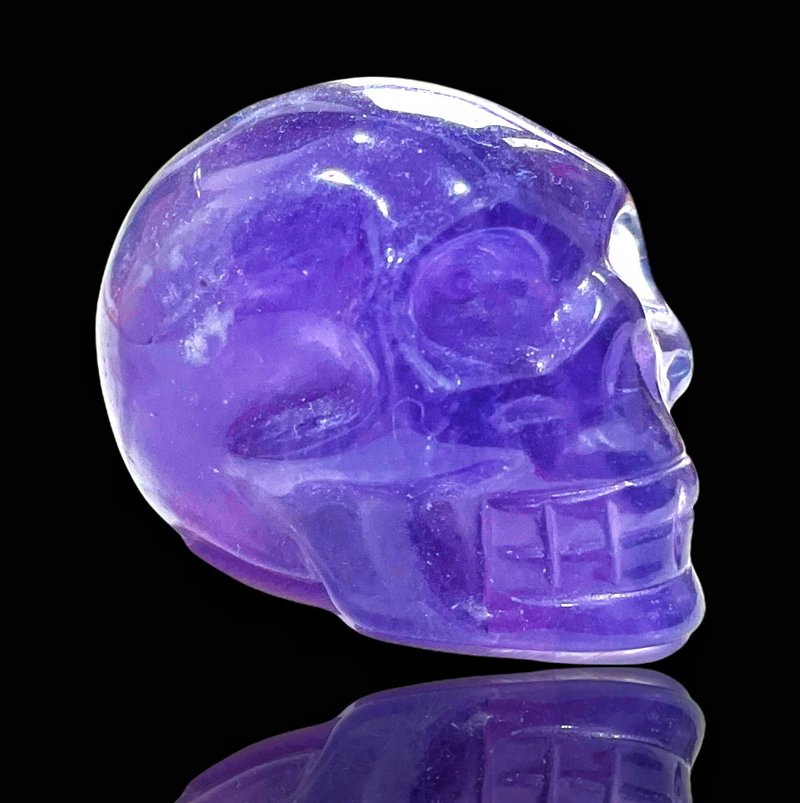 OLINA DESIGN水晶螢石能量 骷顱 粉晶頭顱意識 fluorite skull - 擺飾/家飾品 - 半寶石 多色